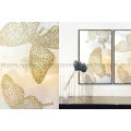 Creative design 100% Handmade Fabric nail painting artwork living room decoration 3D Gold butterfly wall art home decor